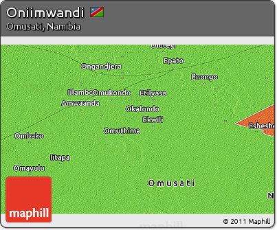 Political Panoramic Map of Oniimwandi