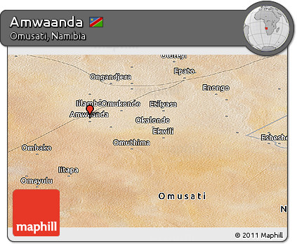 Satellite Panoramic Map of Amwaanda
