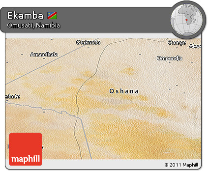 Satellite Panoramic Map of Ekamba