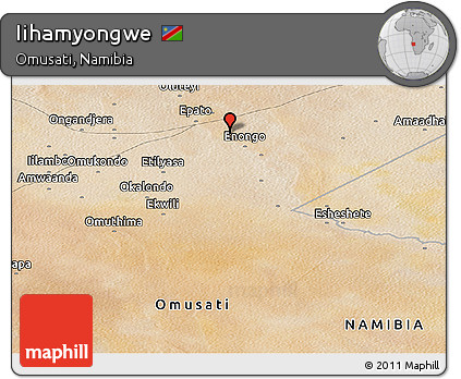 Satellite Panoramic Map of Iihamyongwe