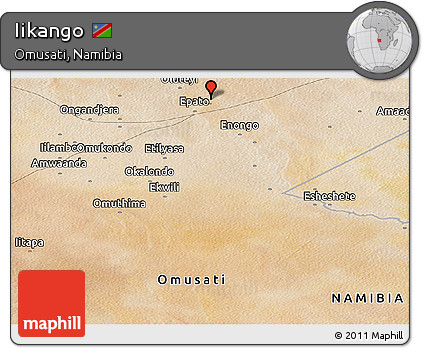 Satellite Panoramic Map of Iikango