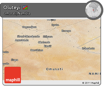 Satellite Panoramic Map of Oluteyi