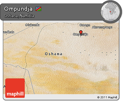 Satellite Panoramic Map of Ompundja
