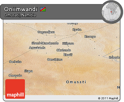 Satellite Panoramic Map of Oniimwandi