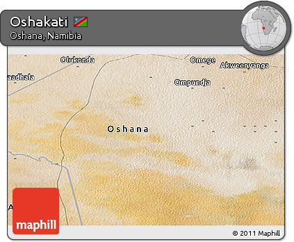 Satellite Panoramic Map of Oshakati