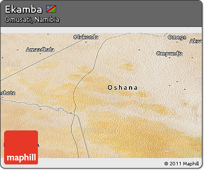 Satellite Panoramic Map of Ekamba