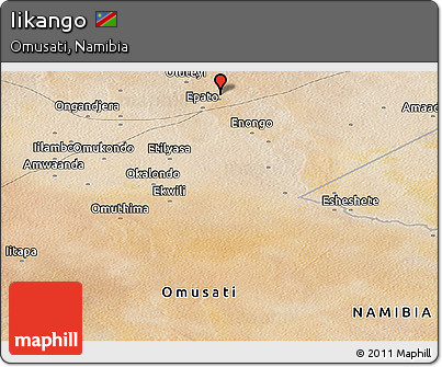 Satellite Panoramic Map of Iikango