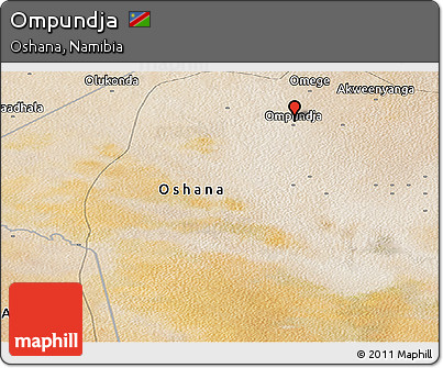 Satellite Panoramic Map of Ompundja