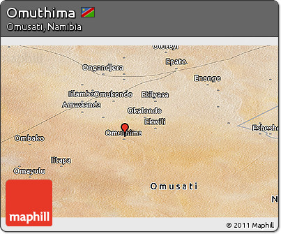 Satellite Panoramic Map of Omuthima