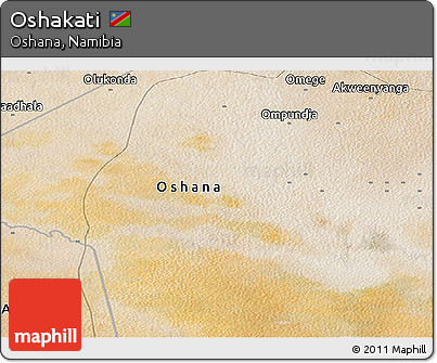 Satellite Panoramic Map of Oshakati