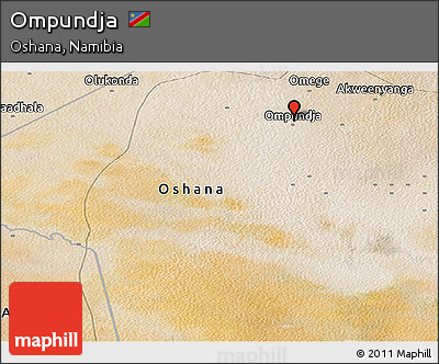 Satellite Panoramic Map of Ompundja