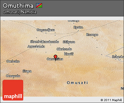 Satellite Panoramic Map of Omuthima
