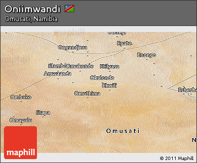 Satellite Panoramic Map of Oniimwandi