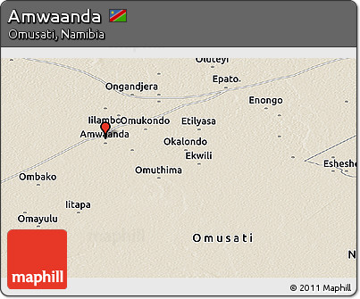 Shaded Relief Panoramic Map of Amwaanda
