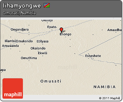 Shaded Relief Panoramic Map of Iihamyongwe