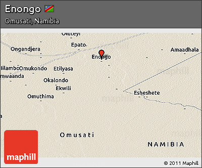 Shaded Relief Panoramic Map of Enongo