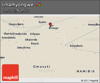 Shaded Relief Panoramic Map of Iihamyongwe