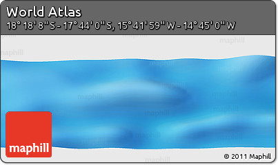 Shaded Relief Panoramic Map of the Area around 18° 1' 4" S, 15° 13' 29" W
