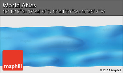 Shaded Relief Panoramic Map of the Area around 18° 1' 4" S, 15° 13' 29" W