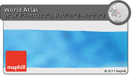 Physical Panoramic Map of the Area around 18° 1' 4" S, 161° 34' 29" E