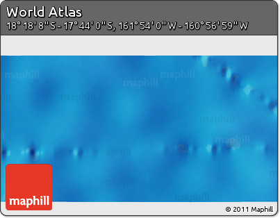 Physical 3D Map of the Area around 18° 1' 4" S, 161° 25' 30" W