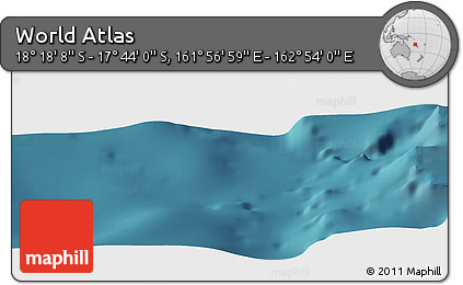 Satellite Panoramic Map of the Area around 18° 1' 4" S, 162° 25' 30" E