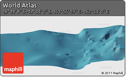 Satellite Panoramic Map of the Area around 18° 1' 4" S, 162° 25' 30" E