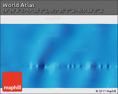 Physical 3D Map of the Area around 18° 1' 4" S, 162° 16' 30" W