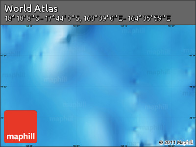 Physical Map of the Area around 18° 1' 4" S, 164° 7' 30" E