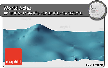 Satellite Panoramic Map of the Area around 18° 1' 4" S, 164° 7' 30" E