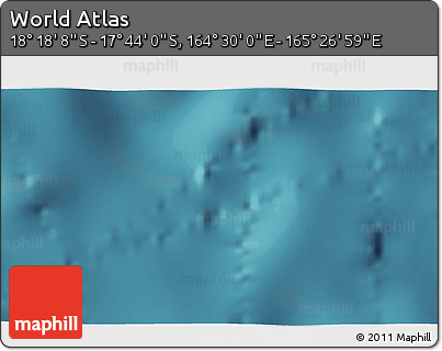 Satellite 3D Map of the Area around 18° 1' 4" S, 164° 58' 29" E