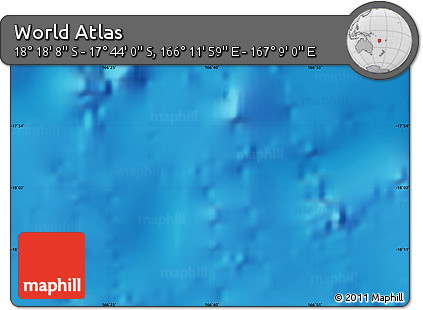 Physical Map of the Area around 18° 1' 4" S, 166° 40' 30" E