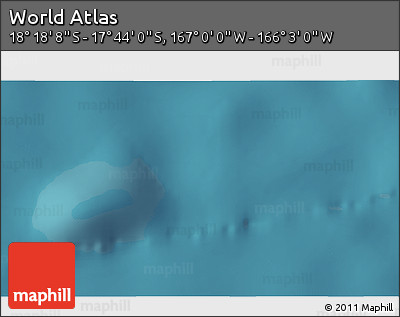 Satellite 3D Map of the Area around 18° 1' 4" S, 166° 31' 30" W