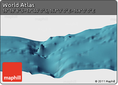 Satellite Panoramic Map of the Area around 18° 1' 4" S, 167° 31' 30" E