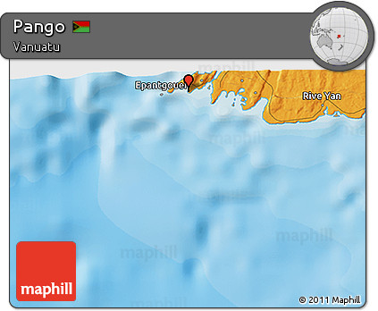 Political 3D Map of Pango