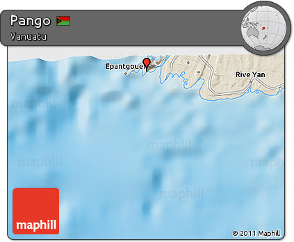 Shaded Relief 3D Map of Pango