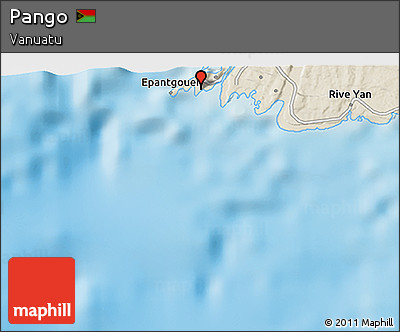 Shaded Relief 3D Map of Pango