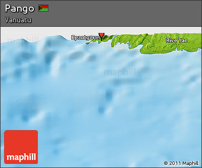 Physical Panoramic Map of Pango