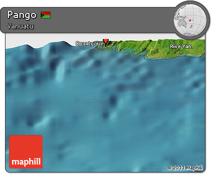Satellite Panoramic Map of Pango