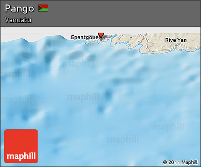 Shaded Relief Panoramic Map of Pango