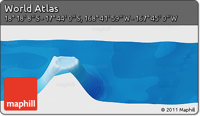Political Panoramic Map of the Area around 18° 1' 4" S, 168° 13' 29" W