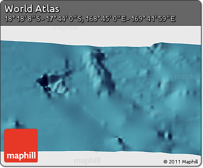 Satellite 3D Map of the Area around 18° 1' 4" S, 169° 13' 29" E