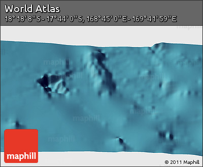 Satellite 3D Map of the Area around 18° 1' 4" S, 169° 13' 29" E