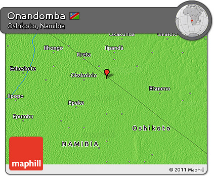 Political 3D Map of Onandomba