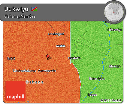 Political 3D Map of Uukwiyu