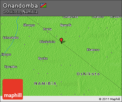 Political 3D Map of Onandomba