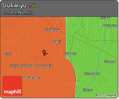 Political 3D Map of Uukwiyu
