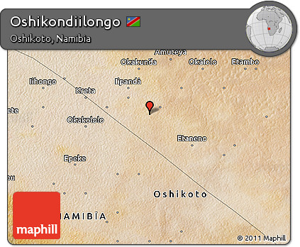 Satellite 3D Map of Oshikondiilongo