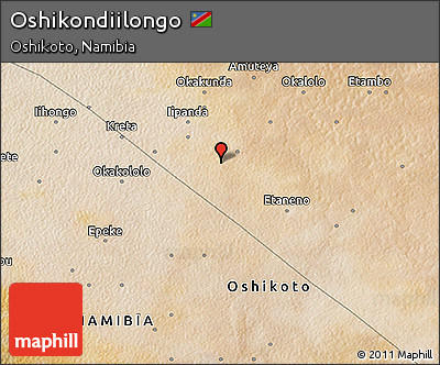 Satellite 3D Map of Oshikondiilongo