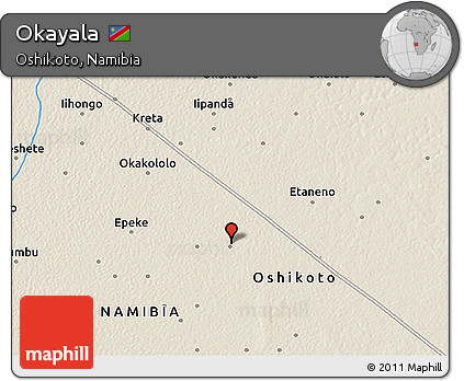 Shaded Relief 3D Map of Okayala